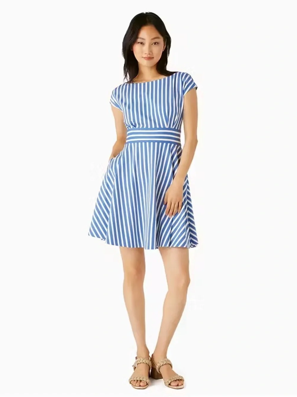 Kate Spade New York Basket Stripe Fiorella Dress – Small